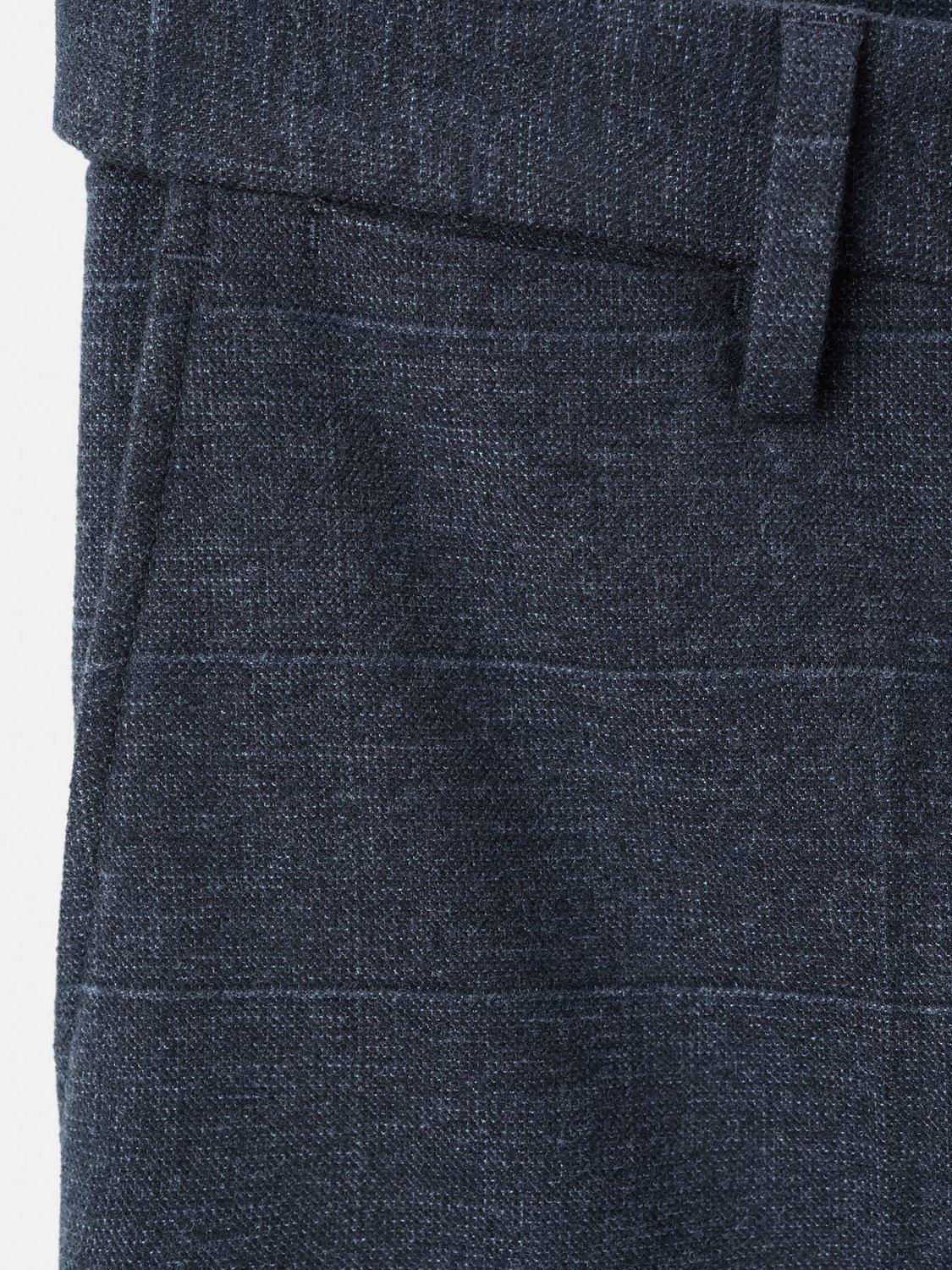 Product image 5 of 8, which shows Mango Brest Cotton Blend Straight Tailored Trousers, Navy, 30