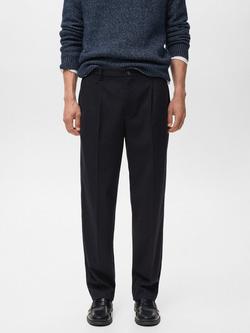 Mango Piedra Trousers, Navy