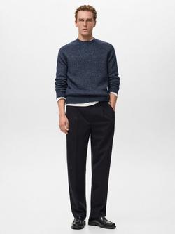 Mango Piedra Trousers - view 2, Navy