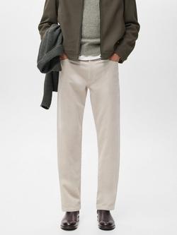 Mango Pompeia Corduroy Trousers, Light Beige, Light Beige