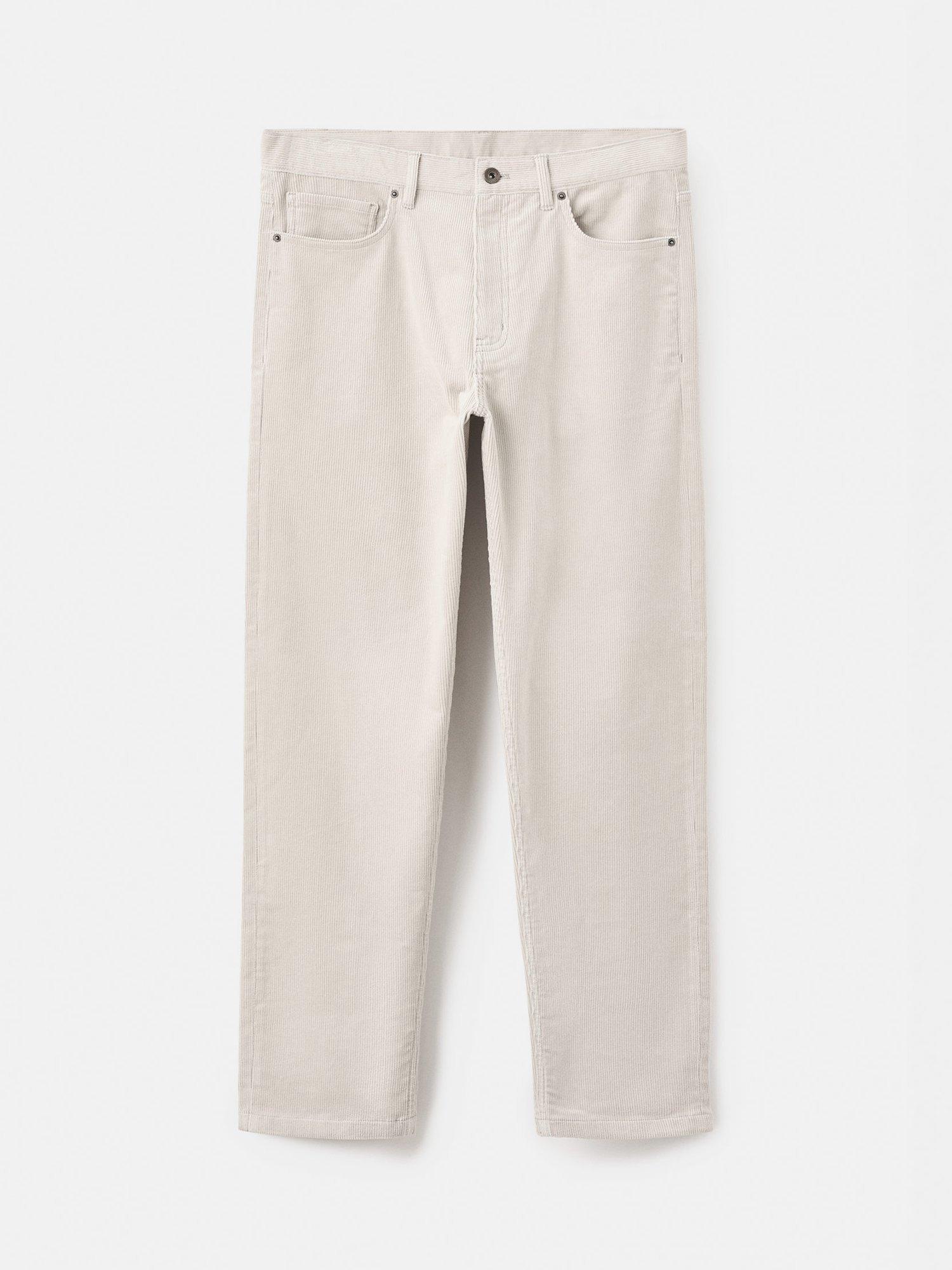 Product image 3 of 8, which shows Mango Pompeia Corduroy Trousers, Light Beige, 31