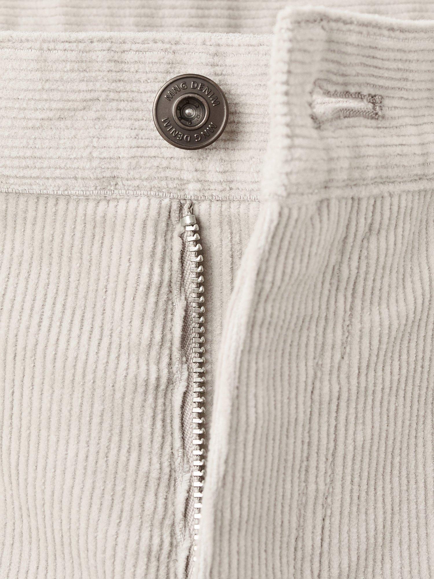 Product image 8 of 8, which shows Mango Pompeia Corduroy Trousers, Light Beige, 31