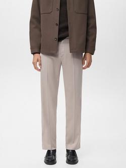 Mango Savoir Trousers, Light Beige, Light Beige