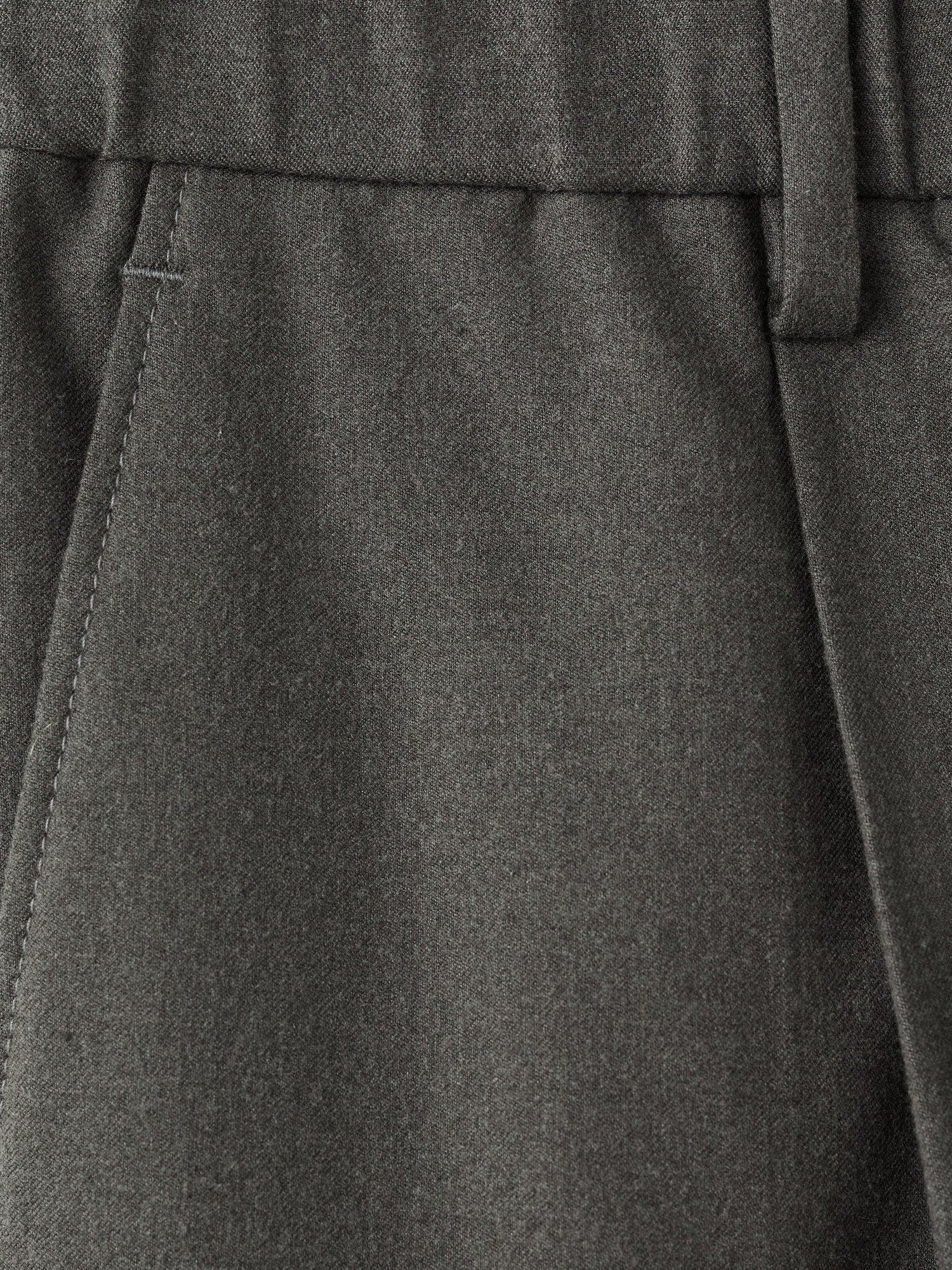 Product image 5 of 8, which shows Mango Regular Fit Cord Pleated Trousers, Medium Brown, 31