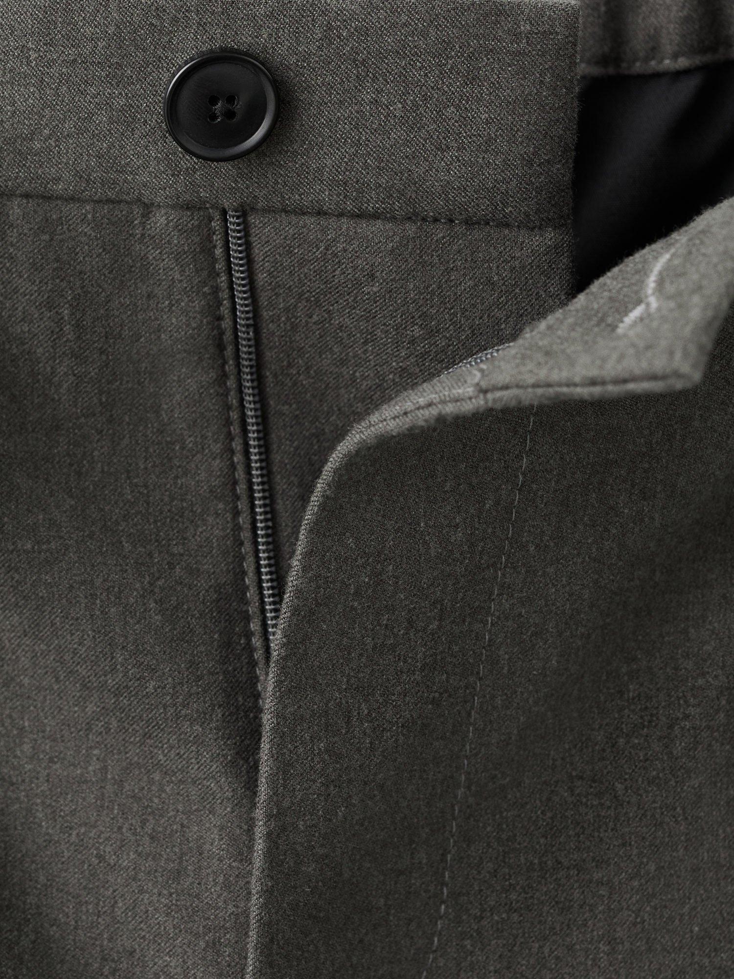 Product image 8 of 8, which shows Mango Regular Fit Cord Pleated Trousers, Medium Brown, 31