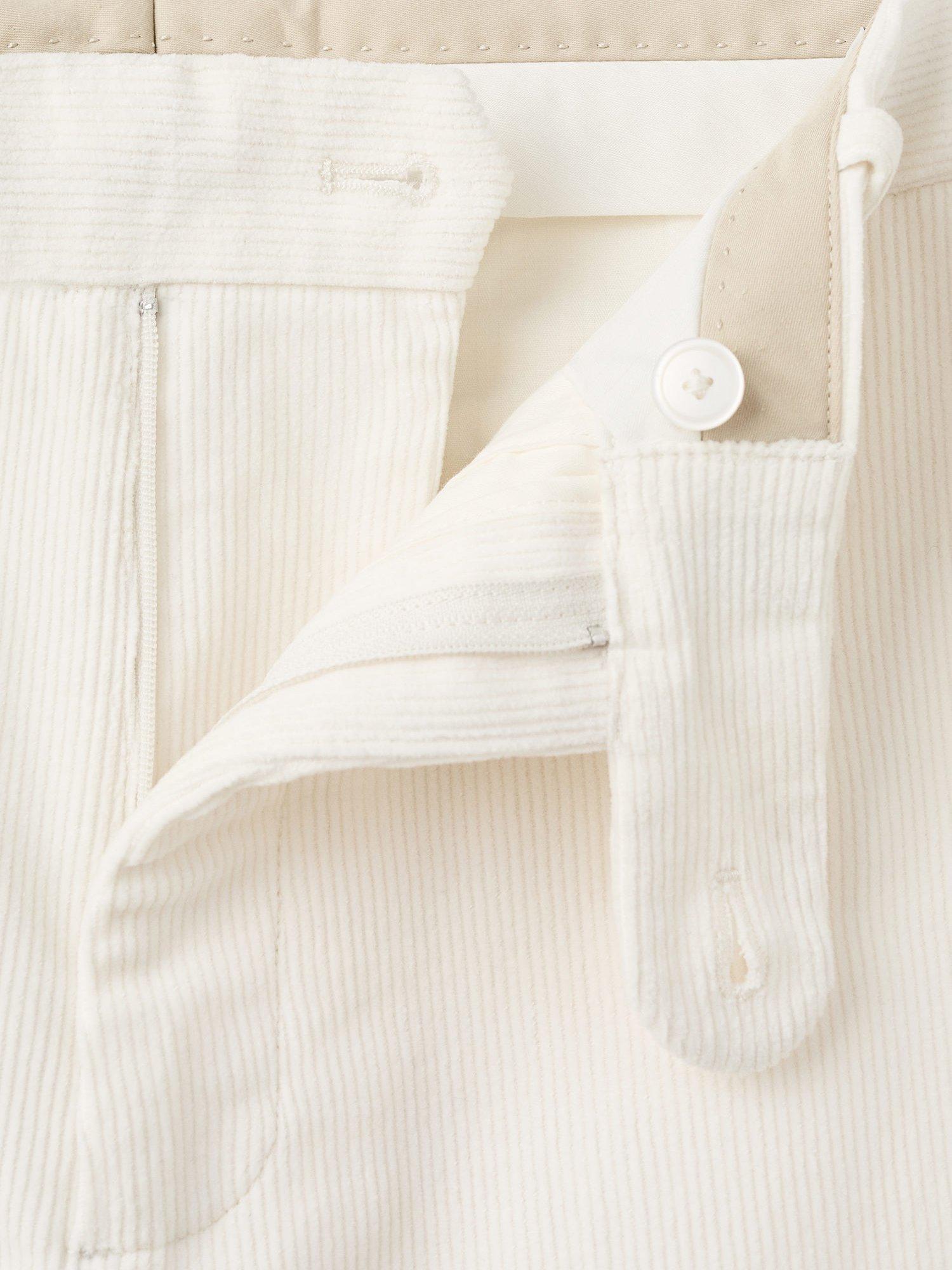 Product image 8 of 8, which shows Mango Voyage Cotton Blend Trousers, Natural White, 31