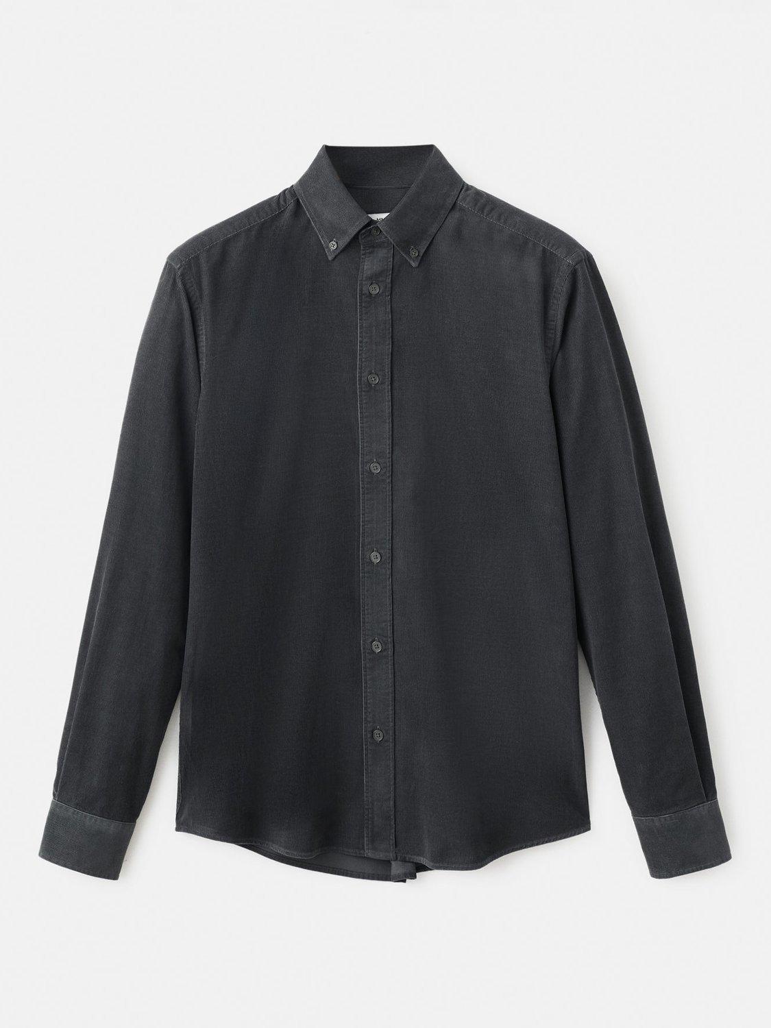 Product image 3 of 8, which shows Mango Tadi Cotton Long Sleeve Collar Shirt, Grey, M