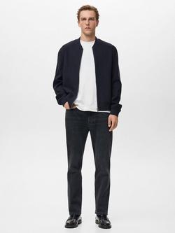 Mango Alludiab Bomber Hoodie Zip - view 2, Navy