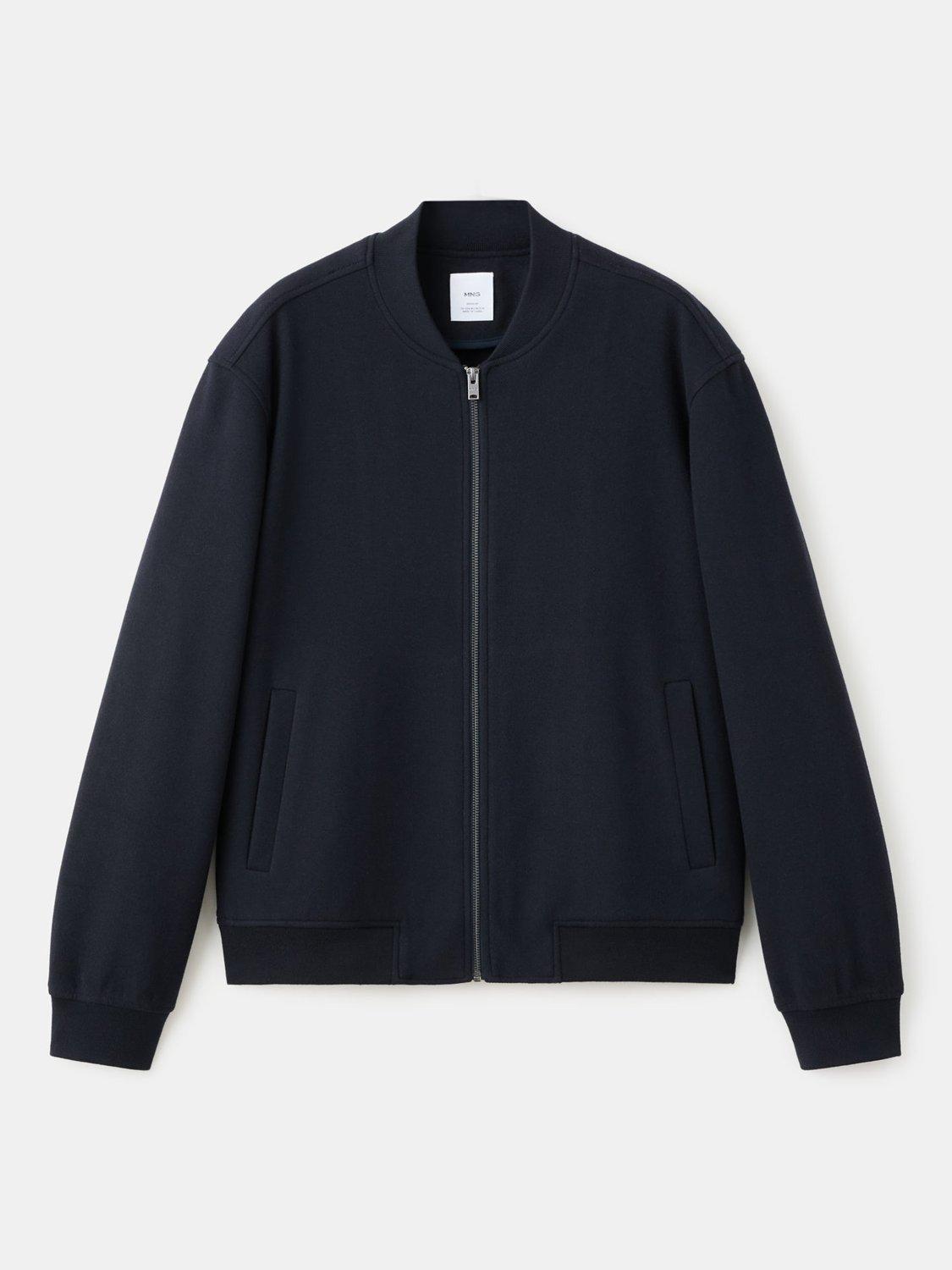 Product image 3 of 8, which shows Mango Alludiab Bomber Hoodie Zip , Navy, M