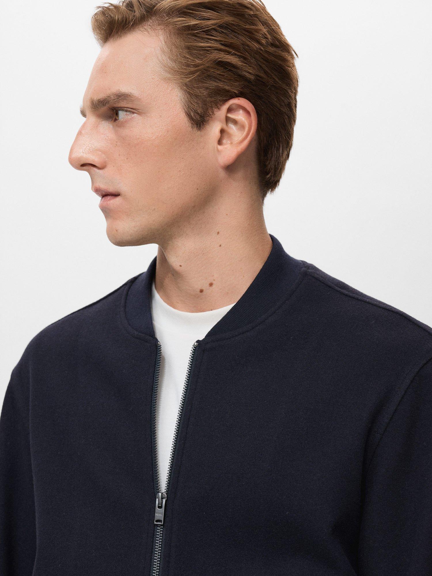 Product image 6 of 8, which shows Mango Alludiab Bomber Hoodie Zip , Navy, M
