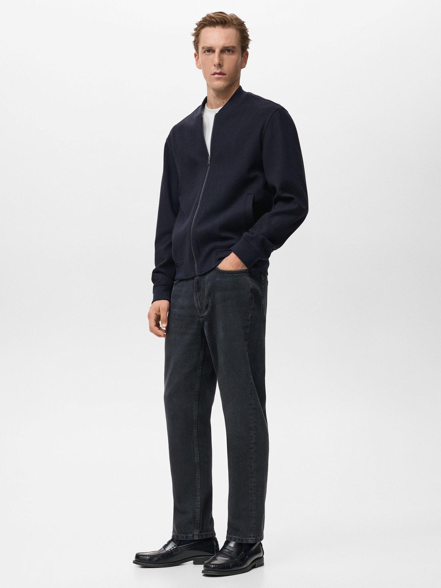 Product image 7 of 8, which shows Mango Alludiab Bomber Hoodie Zip , Navy, M