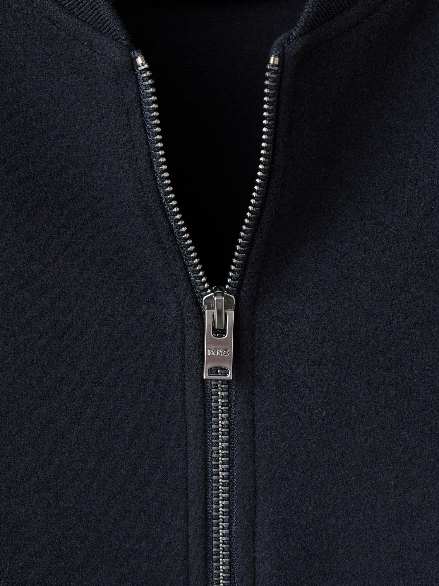 Product image 8 of 8, which shows Mango Alludiab Bomber Hoodie Zip , Navy, M