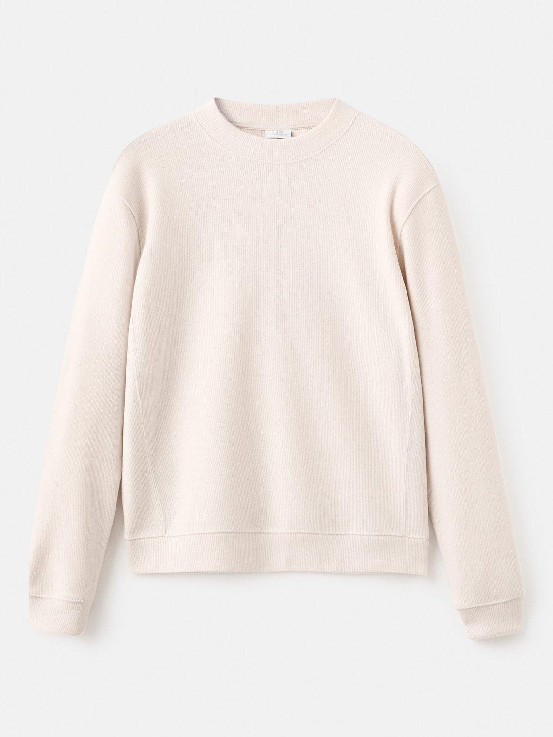 Product image 3 of 8, which shows Mango Besalu Regular-Fit Knitted Sweatshirt , Light White, XS