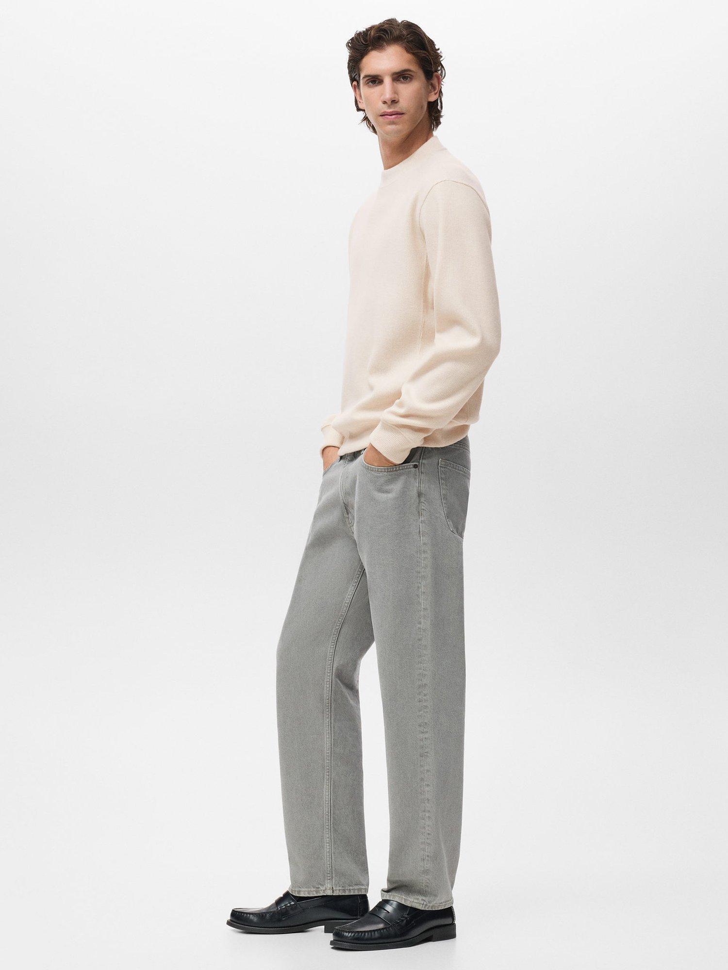 Product image 7 of 8, which shows Mango Besalu Regular-Fit Knitted Sweatshirt , Light White, XS