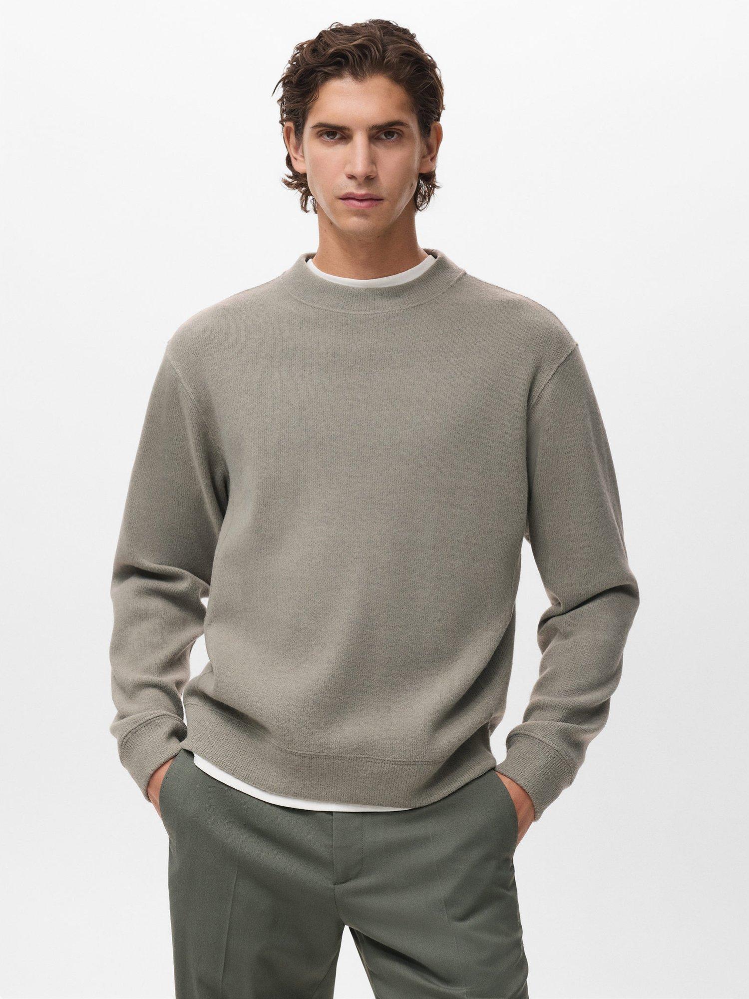 Product image 1 of 8, which shows Mango Besalu Plain Sweatshirt, Green, XS