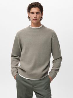 Mango Besalu Plain Sweatshirt, Green, Green