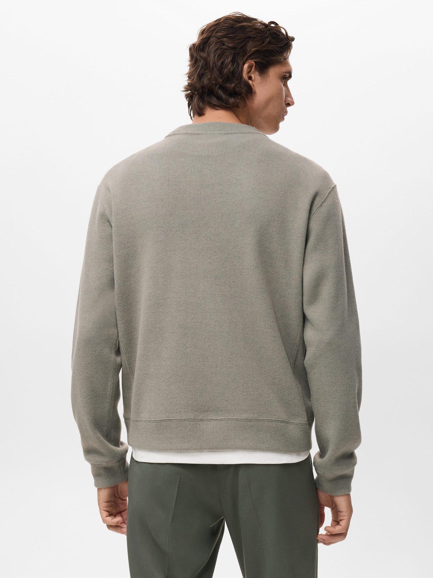 Product image 4 of 8, which shows Mango Besalu Plain Sweatshirt, Green, XS