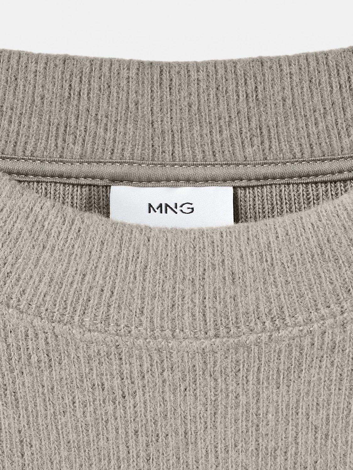 Product image 8 of 8, which shows Mango Besalu Plain Sweatshirt, Green, XS