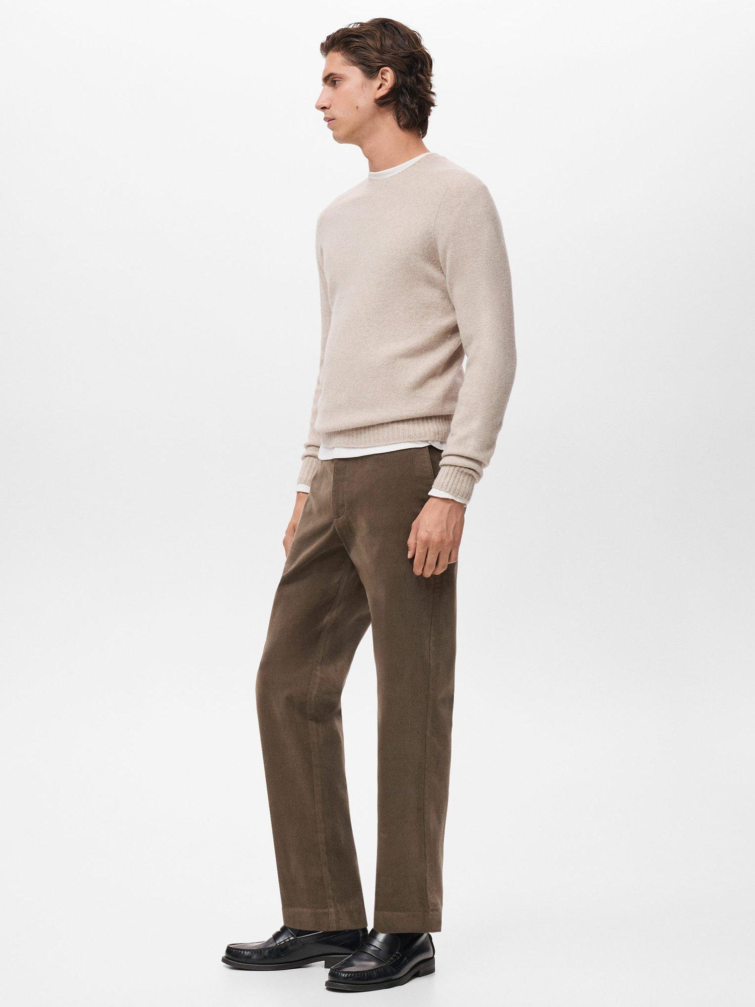 Product image 7 of 8, which shows Mango Knitted Wool Blend Sweater , Light Brown, XXL