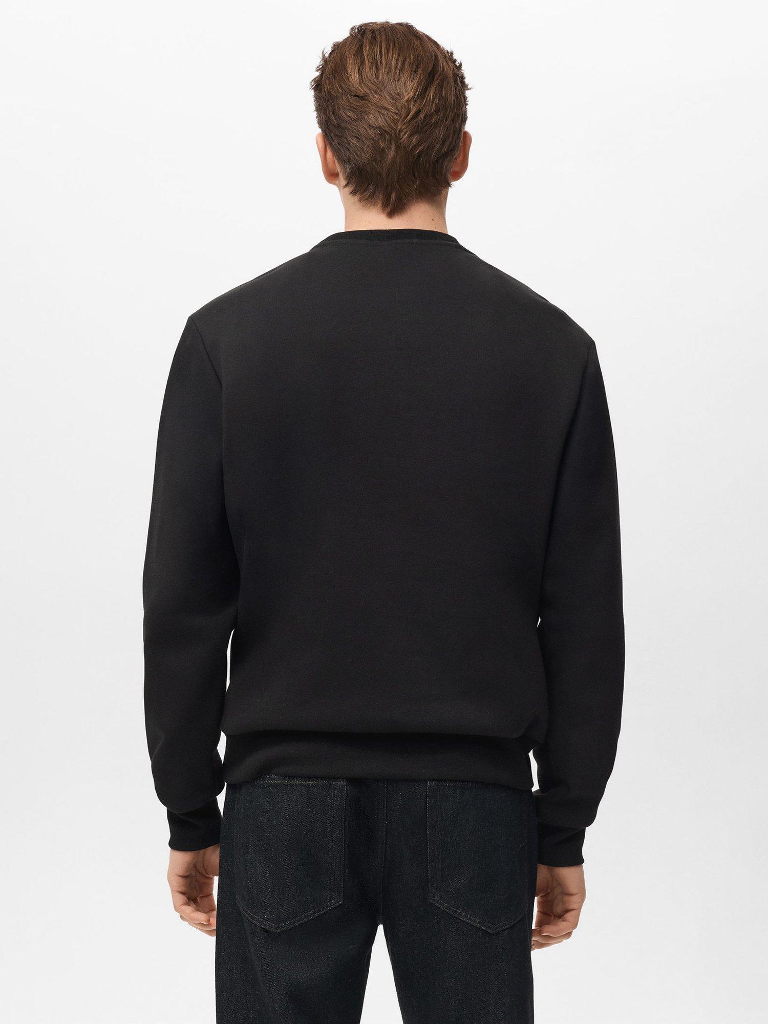 Product image 4 of 8, which shows Mango Nola Cotton Blend Sweatshirt, Black, S