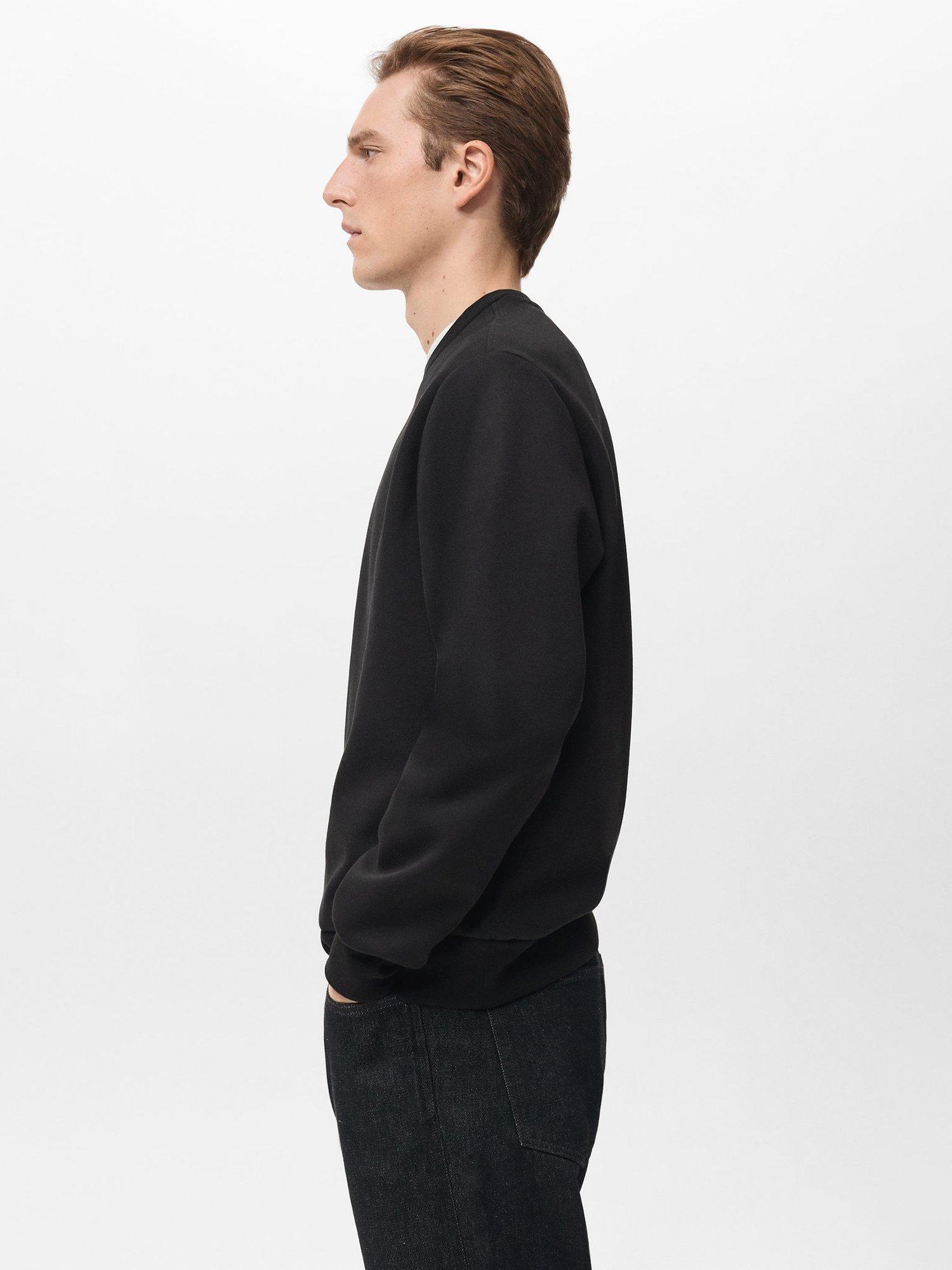 Product image 7 of 8, which shows Mango Nola Cotton Blend Sweatshirt, Black, S