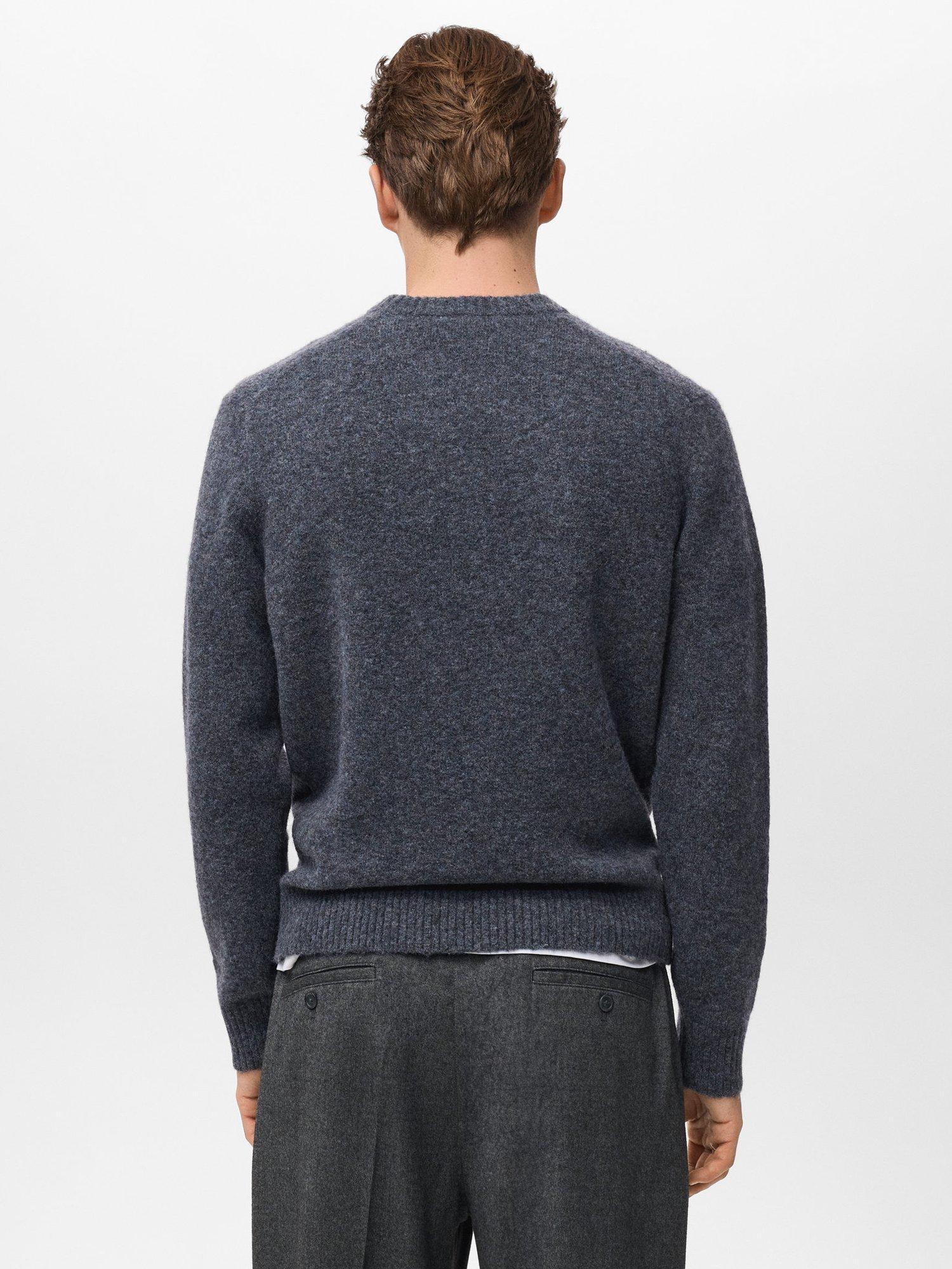 Product image 4 of 8, which shows Mango Oreo Wool Blend Crew Neck Jumper, Medium Blue, XXL