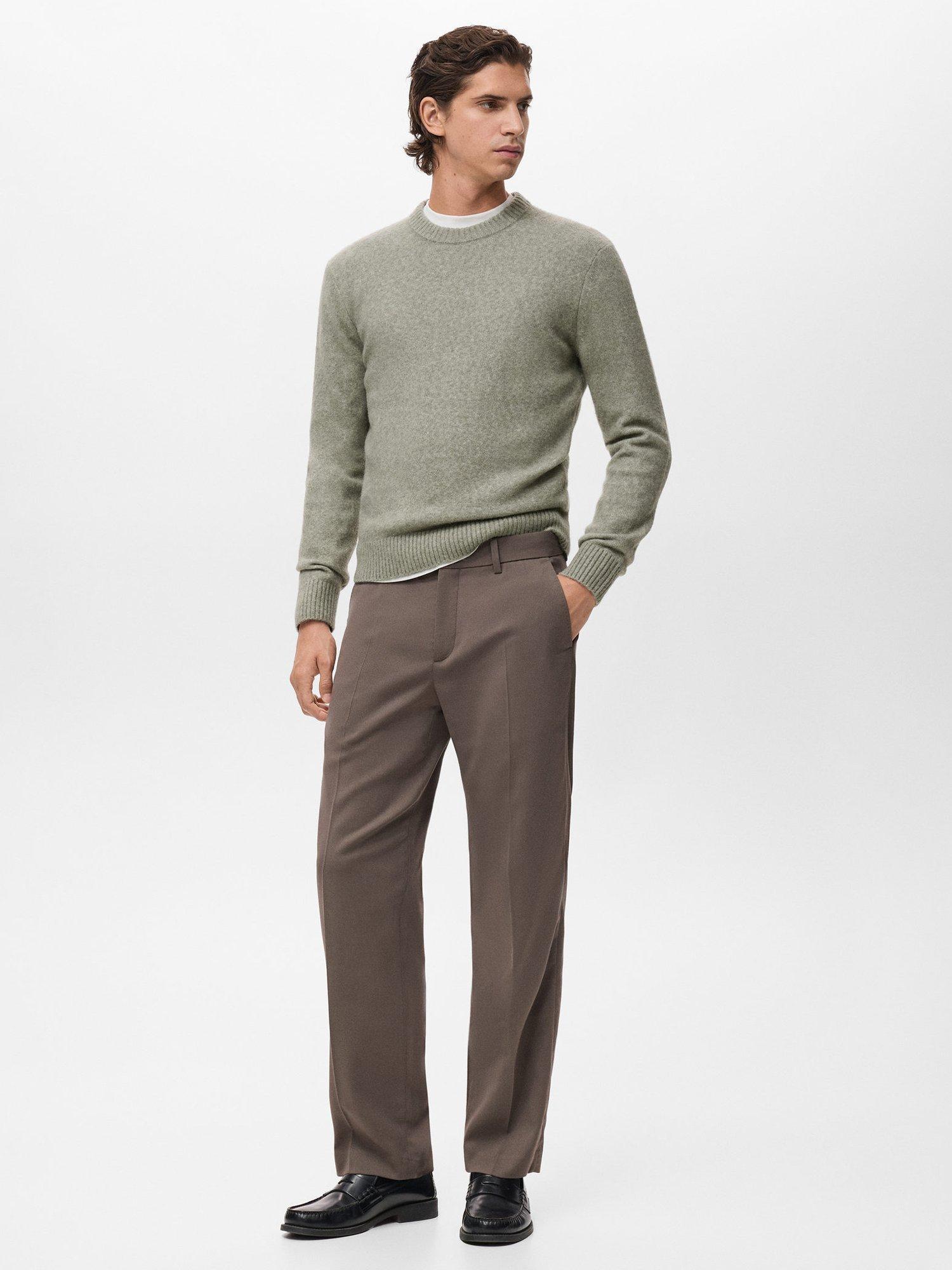 Product image 2 of 8, which shows Mango Oreo Wool Blend Crew Neck Jumper, Green, XXL