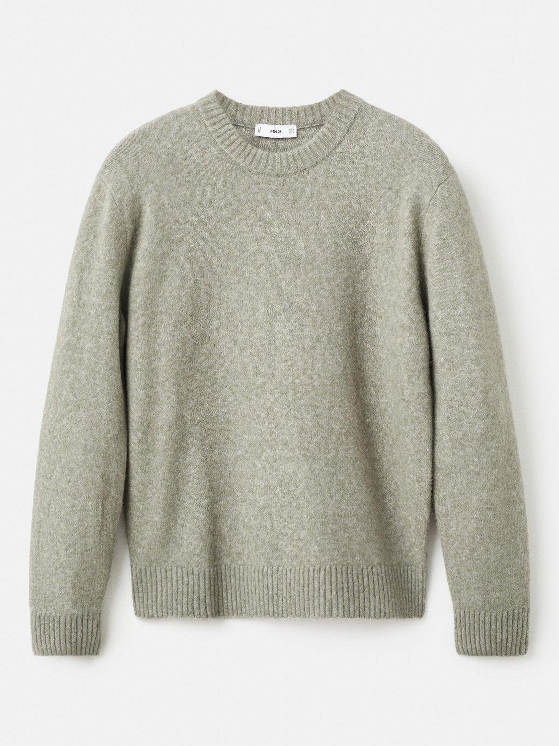 Product image 3 of 8, which shows Mango Oreo Wool Blend Crew Neck Jumper, Green, XXL