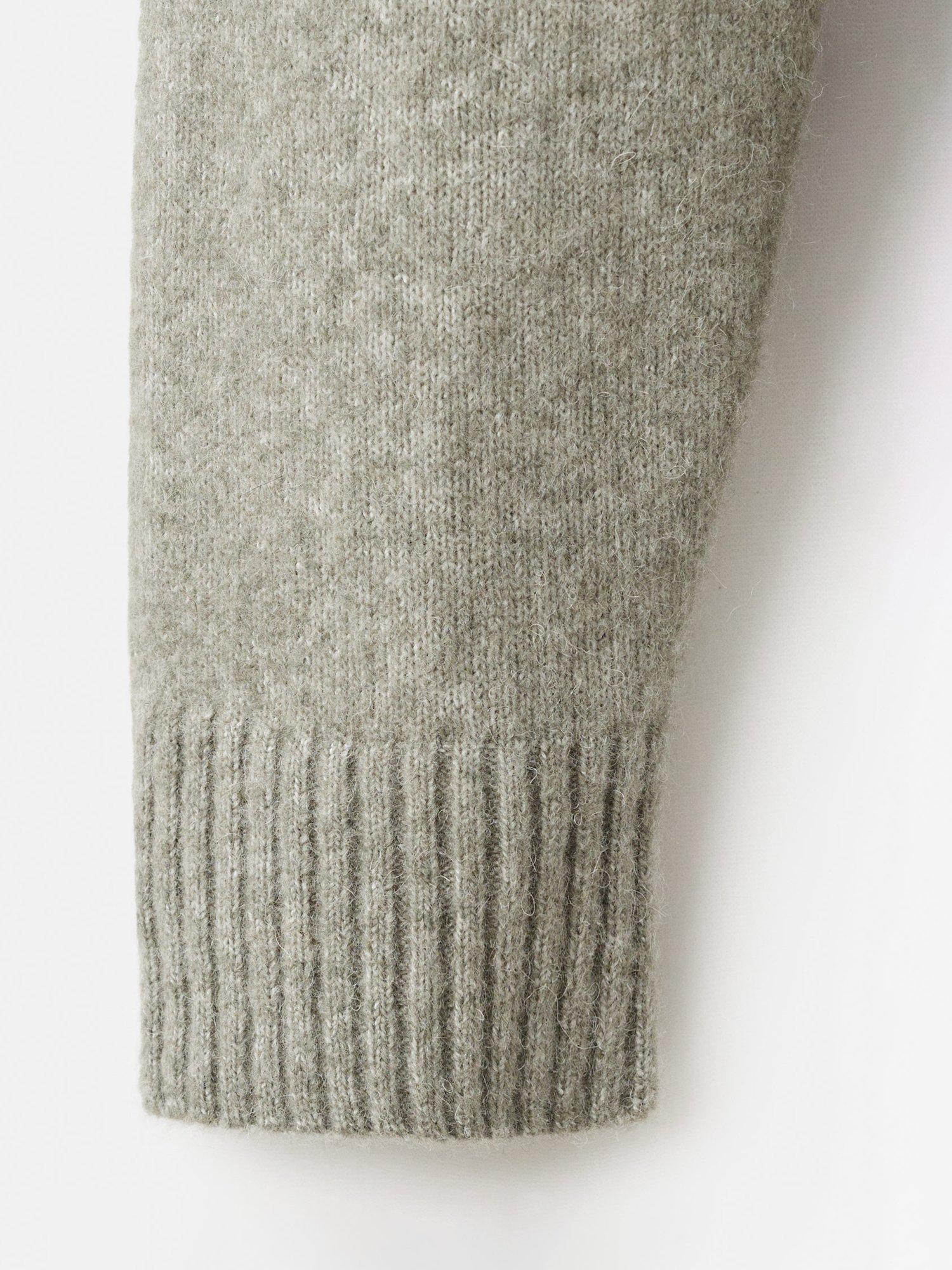 Product image 5 of 8, which shows Mango Oreo Wool Blend Crew Neck Jumper, Green, XXL
