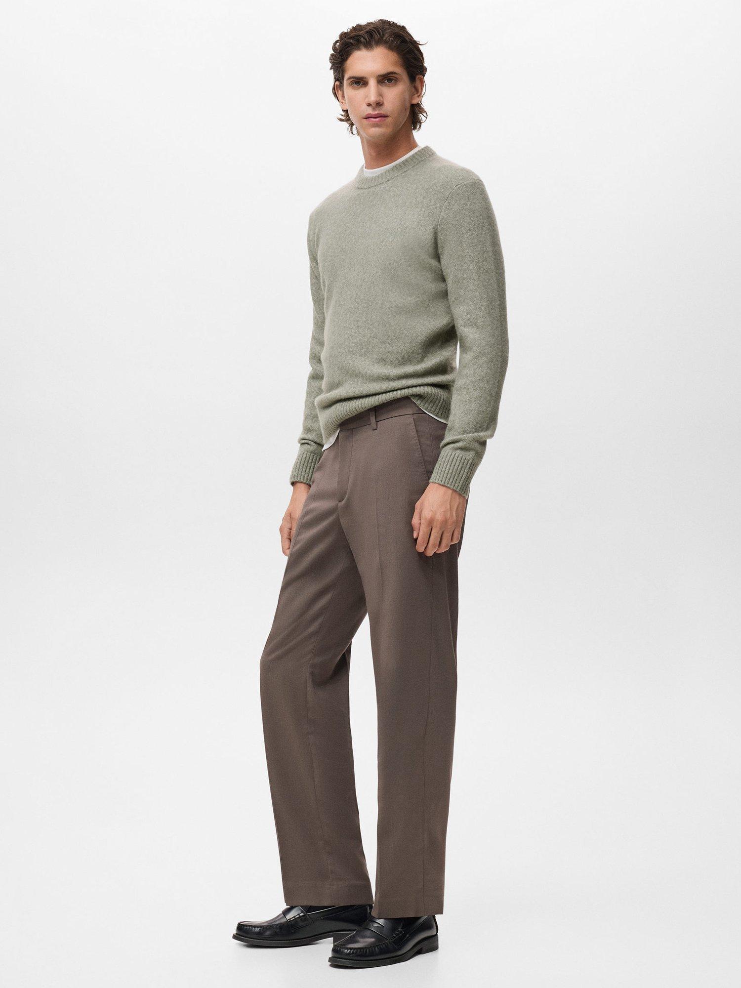 Product image 7 of 8, which shows Mango Oreo Wool Blend Crew Neck Jumper, Green, XXL