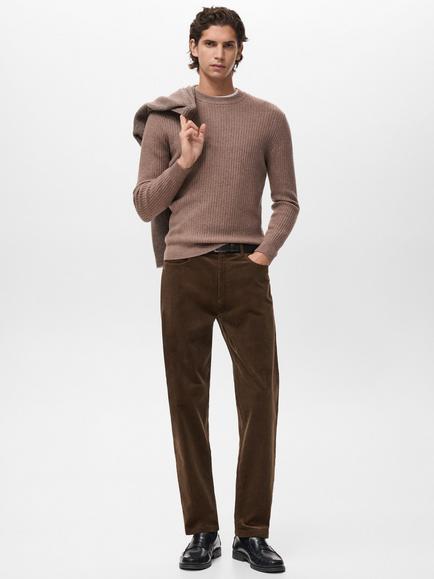 Mango Park Crew Neck Jumper - view 2, Medium Brown