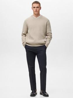 Mango Park Crew Neck Jumper - view 2, Pastel Brown