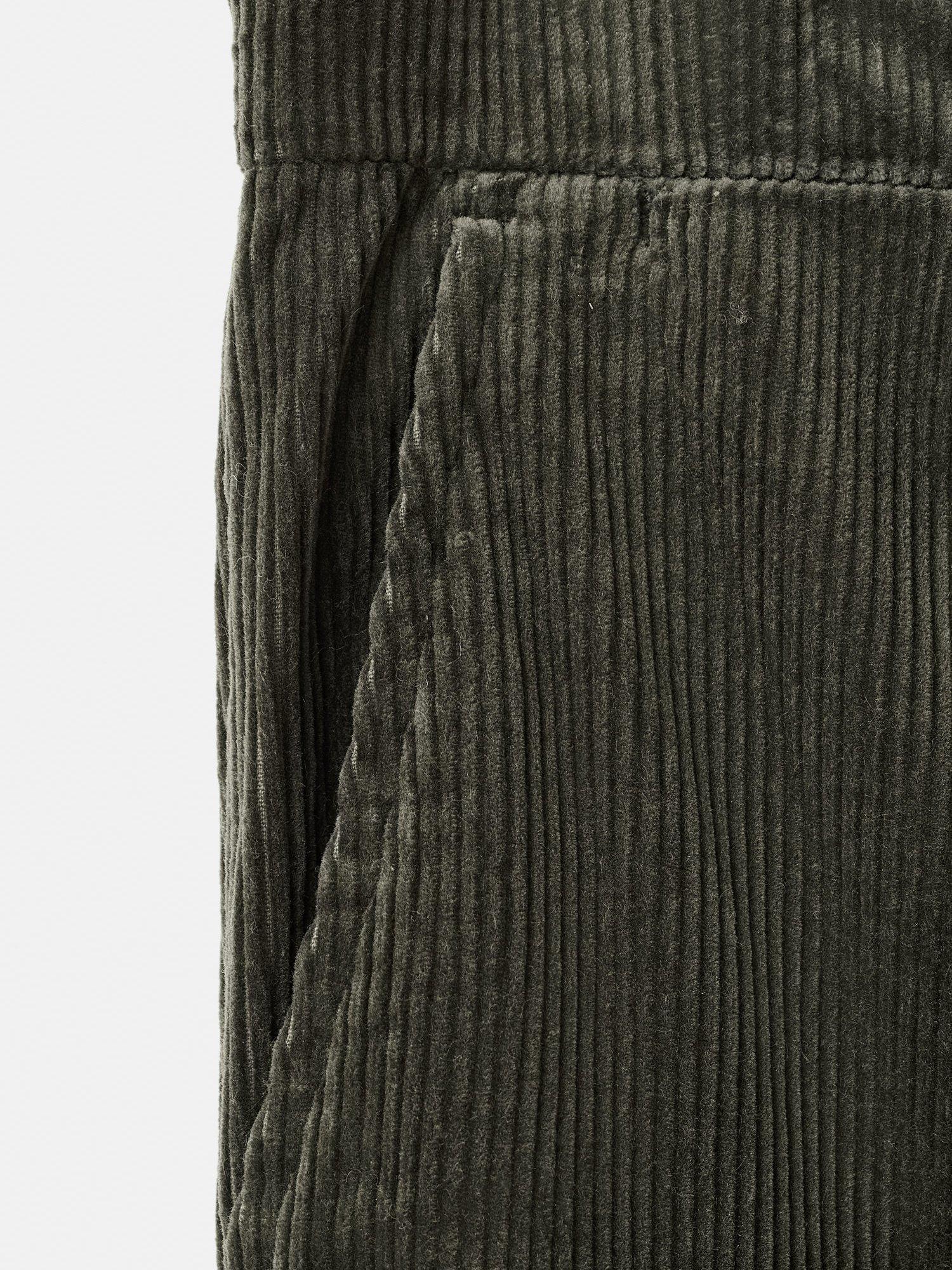 Product image 5 of 8, which shows Mango Berdam Cotton Blend Straight Corduroy Trousers, Khaki, 30