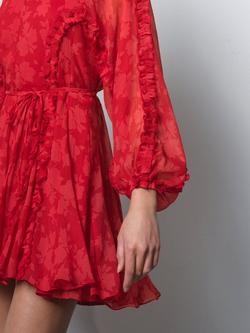 French Connection Kara Floral Chiffon Mini Dress, Mars Red/Haute - view 2, Mars Red/Haute