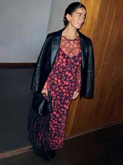 Never Fully Dressed Cherry Mesh Soho Dress, Black Multi Black, Black Multi Black