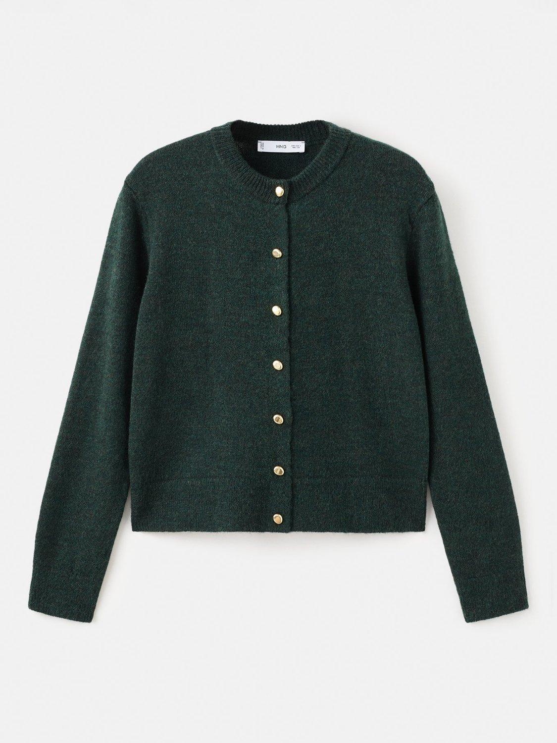 Product image 3 of 7, which shows Mango Eliote Cardigan, Green, L