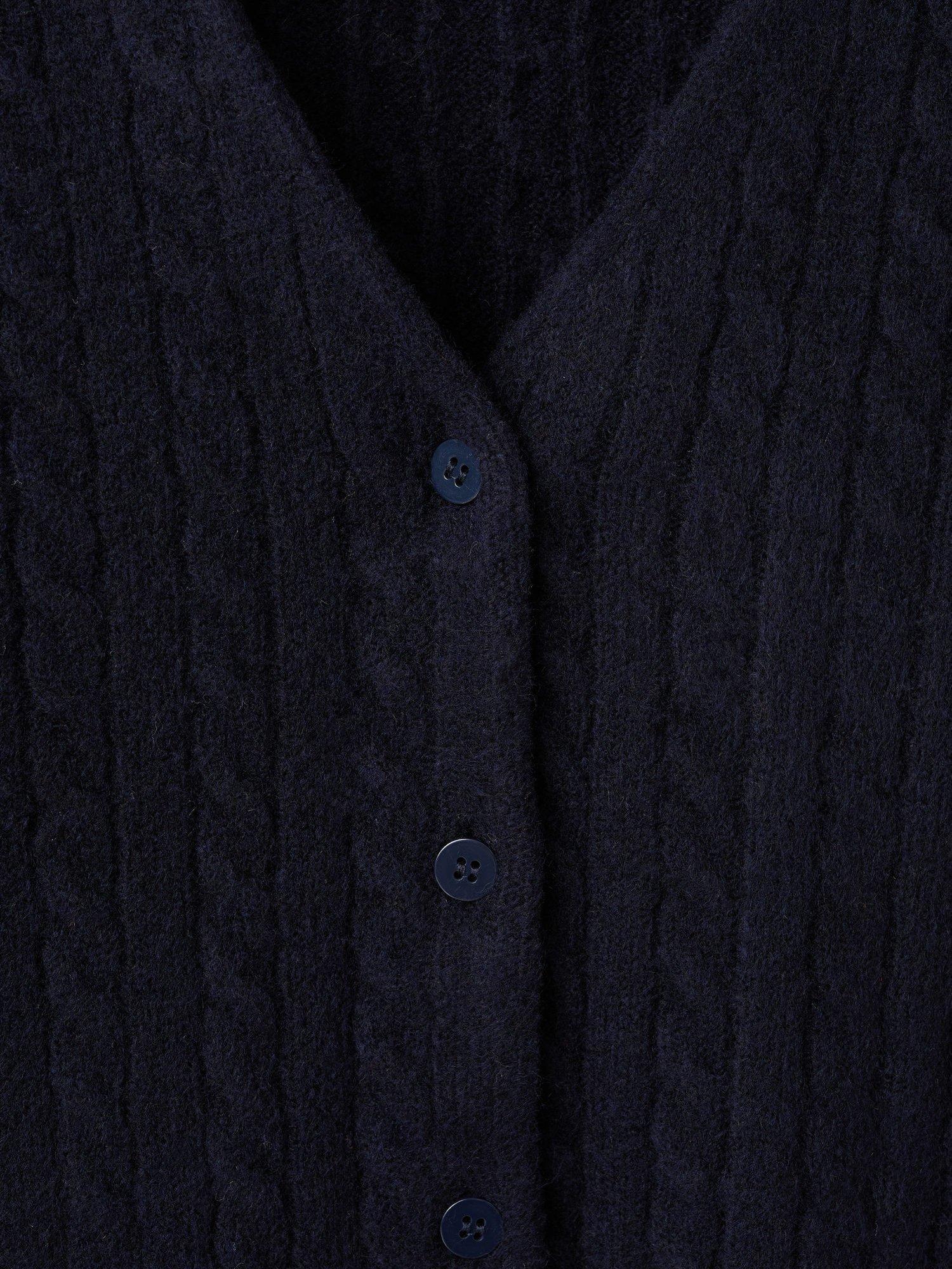 Product image 9 of 9, which shows Mango Marine V-Neck Knit Cardigan, Navy, 5XL