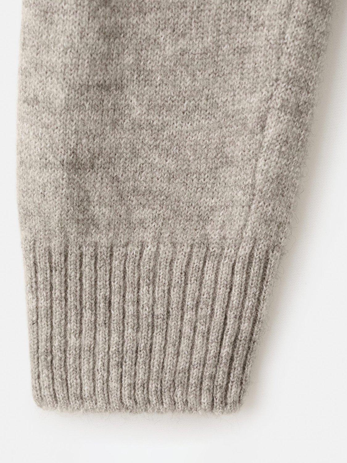 Product image 5 of 7, which shows Mango Nekka Crew Neck Cardigan, Light Grey, L