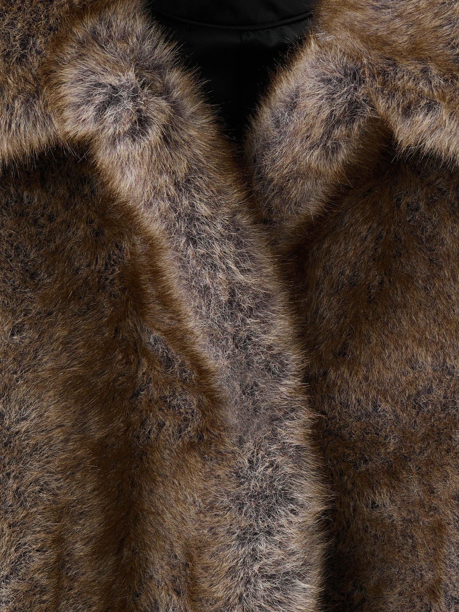 Product image 5 of 8, which shows Mango Bola Faux Fur Jacket, Light Beige, M
