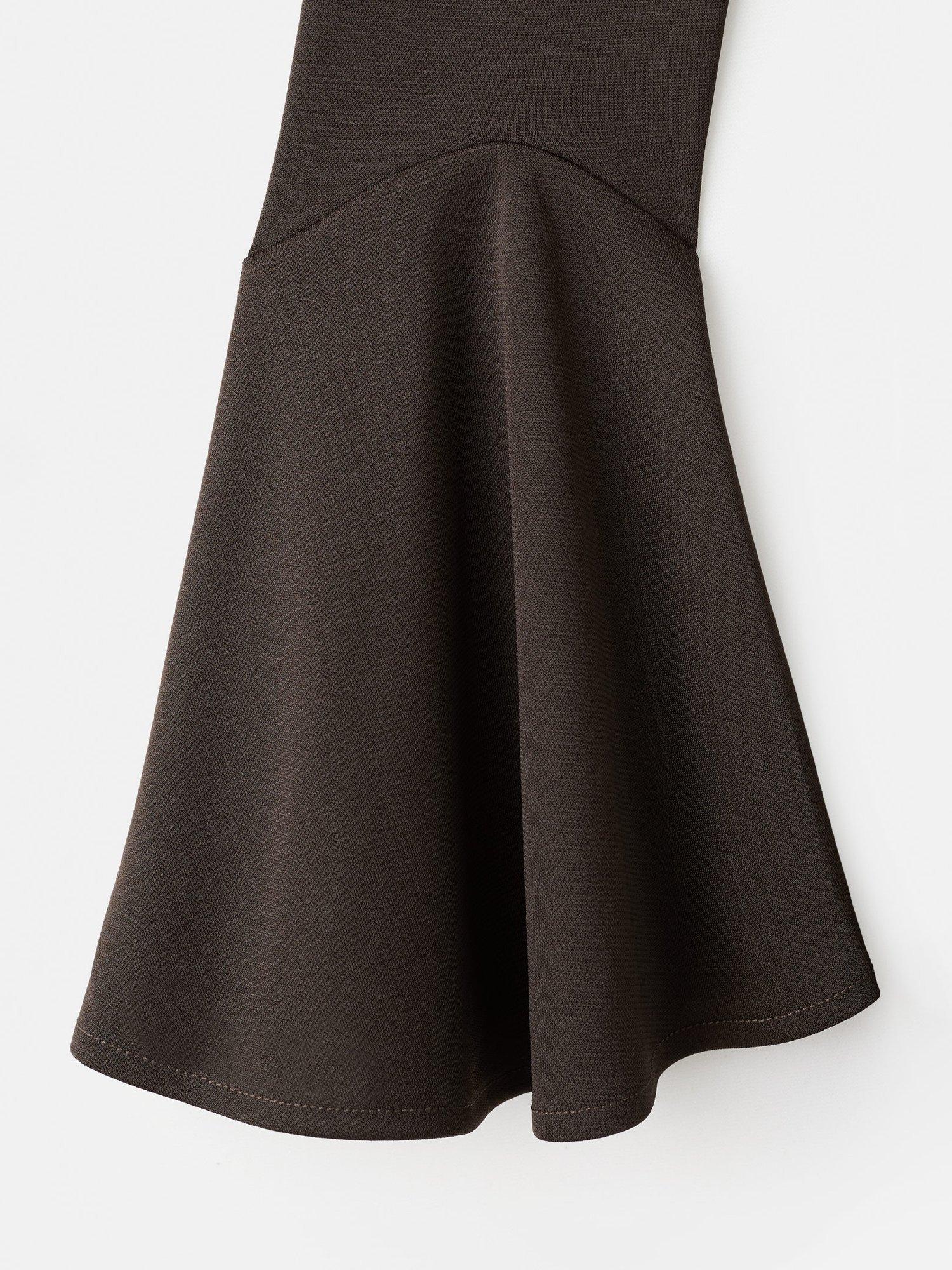 Product image 5 of 7, which shows Mango Venus Fitted Midi Dress, Brown, 10