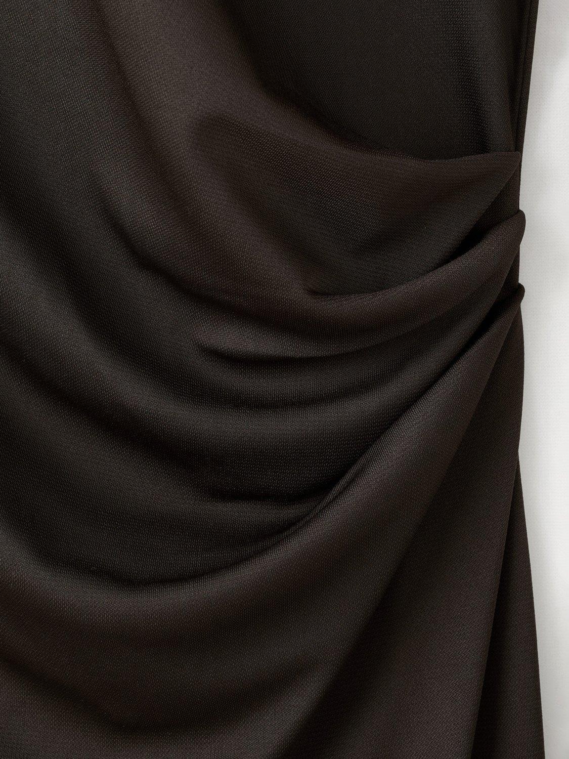 Product image 7 of 7, which shows Mango Venus Fitted Midi Dress, Brown, 10