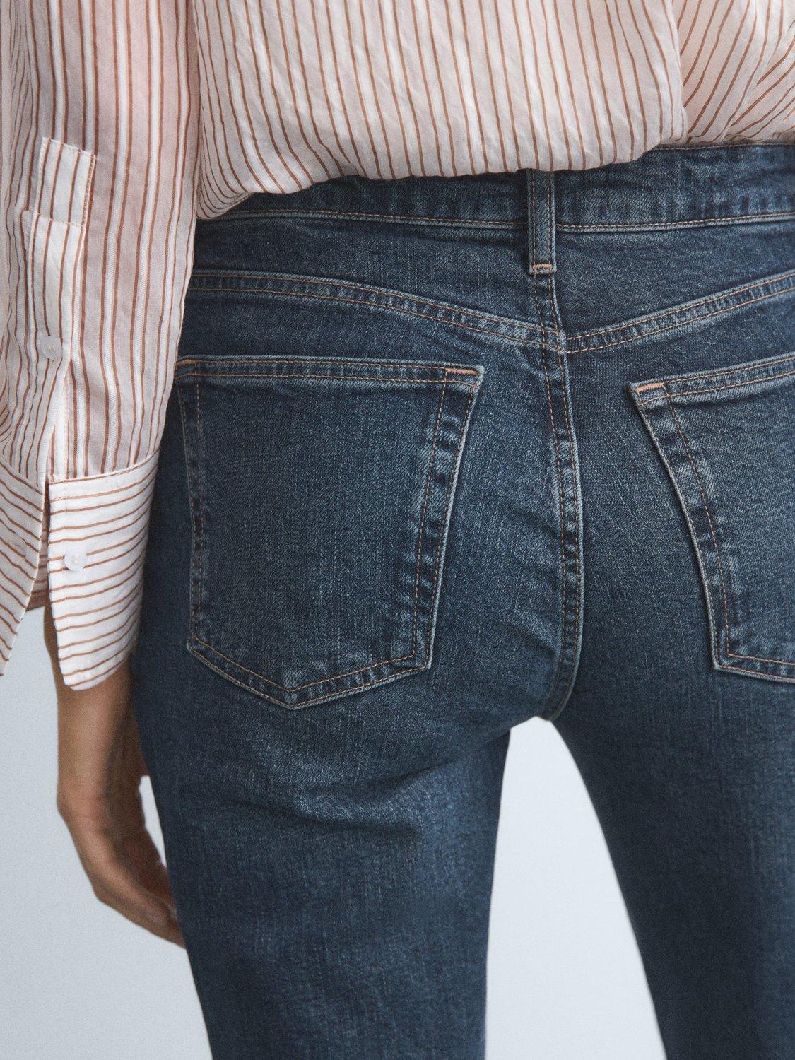 Product image 6 of 9, which shows Mango Delia Slim Denim Jeans, Blue, 4