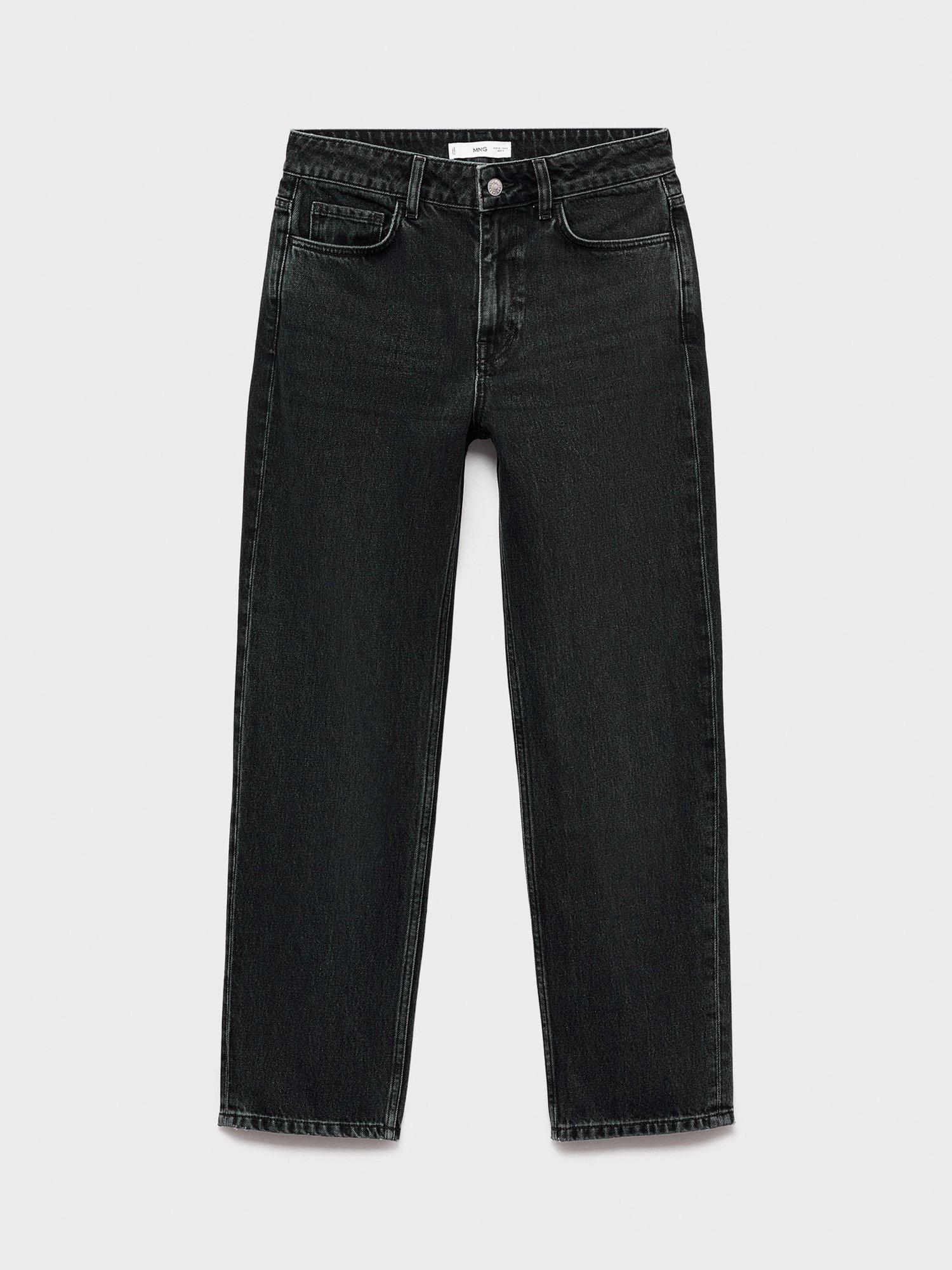 Product image 3 of 7, which shows Mango Delia Slim Denim Jeans, Washed Black, 4
