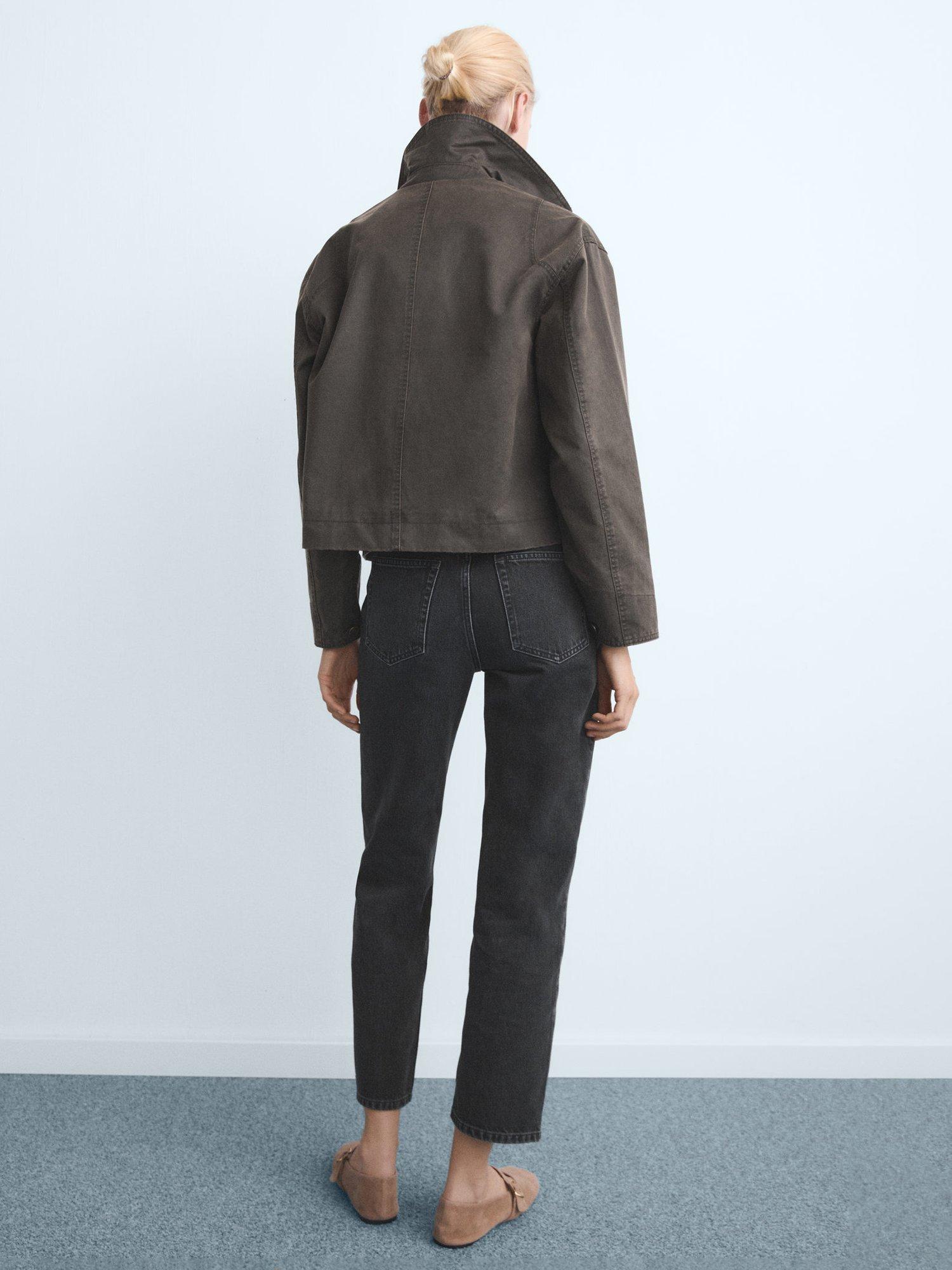 Product image 4 of 7, which shows Mango Delia Slim Denim Jeans, Washed Black, 4