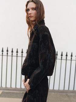 Mango Olimpiap Wide Leg Fit Jeans, Dark Brown, Dark Brown