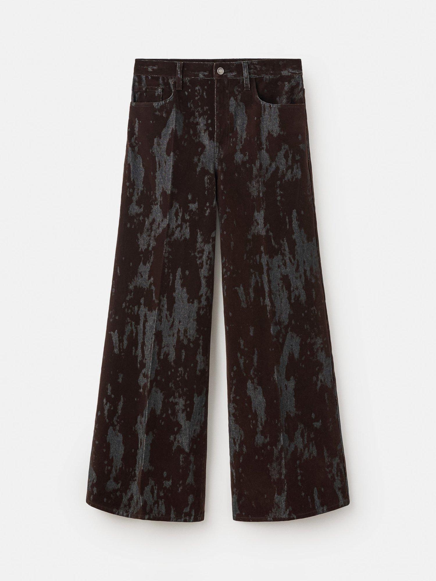 Product image 3 of 11, which shows Mango Olimpiap Wide Leg Fit Jeans, Dark Brown, 4