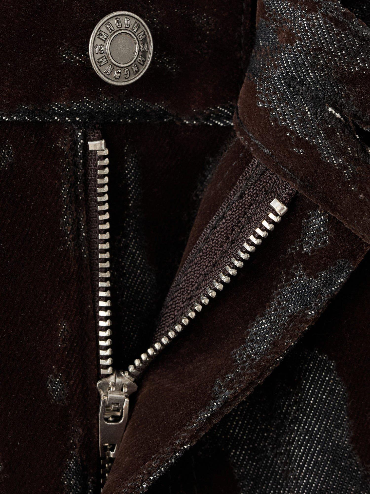 Product image 7 of 11, which shows Mango Olimpiap Wide Leg Fit Jeans, Dark Brown, 4