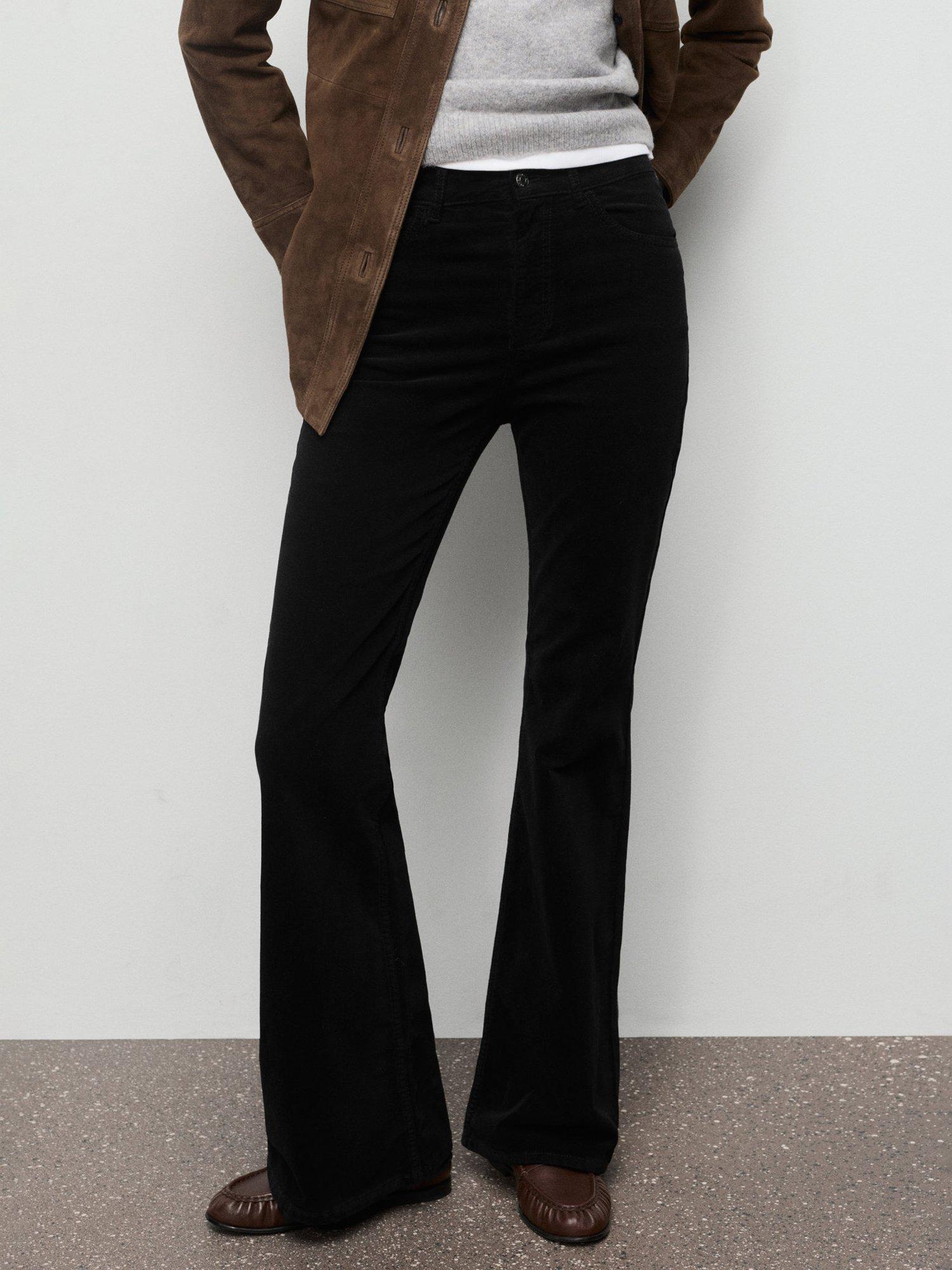 Product image 1 of 9, which shows Mango Violetav Skinny Flared Fit Jeans, Black, 10