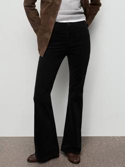 Mango Violetav Skinny Flared Fit Jeans, Black, Black