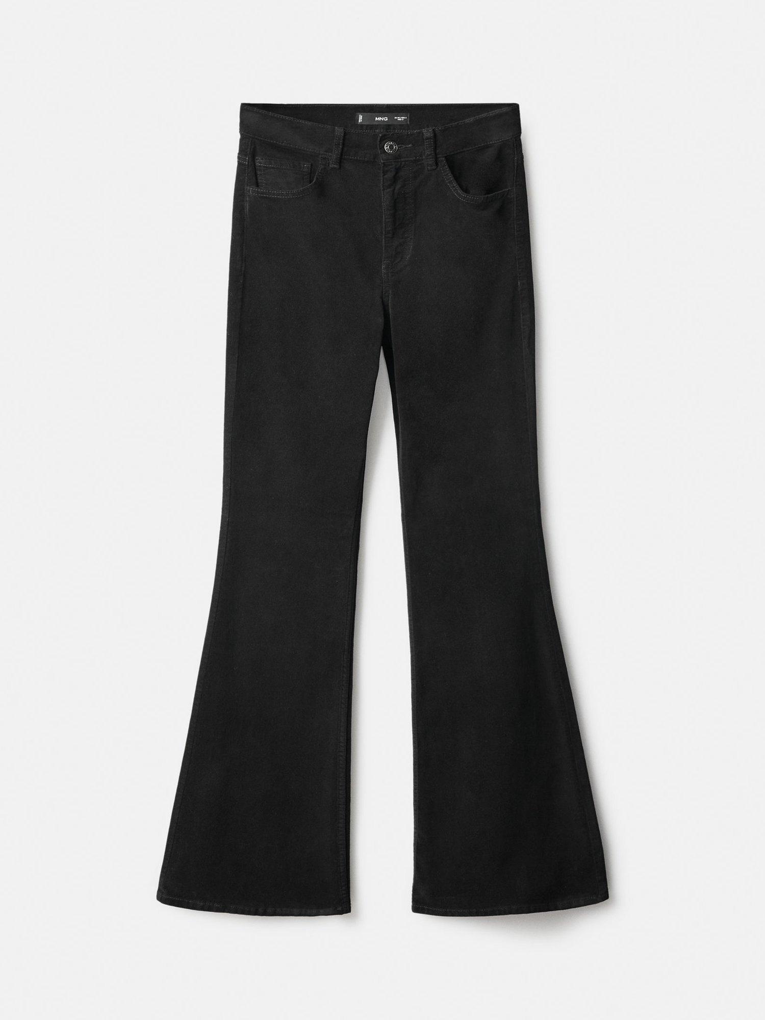 Product image 3 of 9, which shows Mango Violetav Skinny Flared Fit Jeans, Black, 10